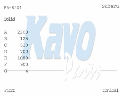 KAVO PARTS stabdžių diskas BR-8201